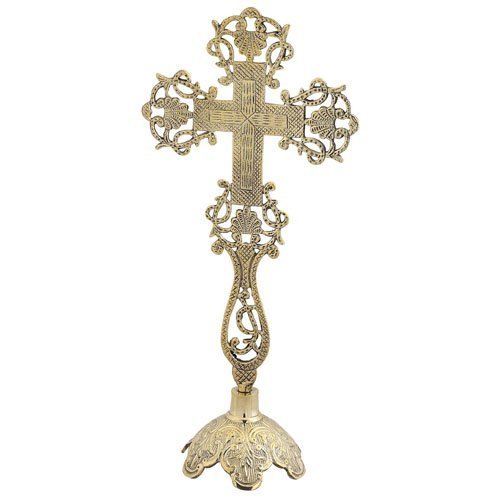 Primary image for Altar Table Standing Brass Cross (9370 B)