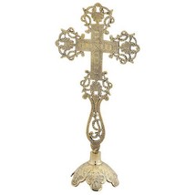 Altar Table Standing Brass Cross (9370 B) - £37.37 GBP