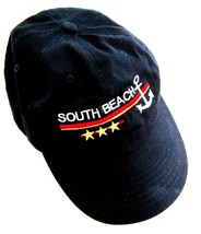 South Beach Baseball Cap Hat Navy Blue Anchor 3 Gold Stars Adjustable Na... - £11.67 GBP