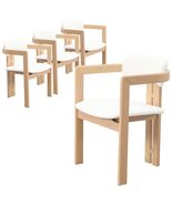 LeisureMod Velo Upholstered Dining Chair in Leather with Open Back Desig... - $1,094.66