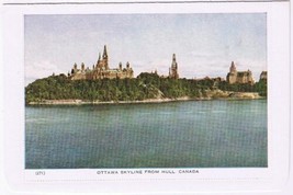 Postcard Folkard Ottawa Ontario Skyline From Hull Quebec - £2.32 GBP