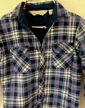 Boys plaid flannel quilt lined vintage shirt jacket timber run brand - €17,07 EUR