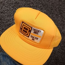 Vintage TR Inc Sweeney Bros Tractor Snapback Mesh Trucker Hat Cap Yellow - £11.89 GBP