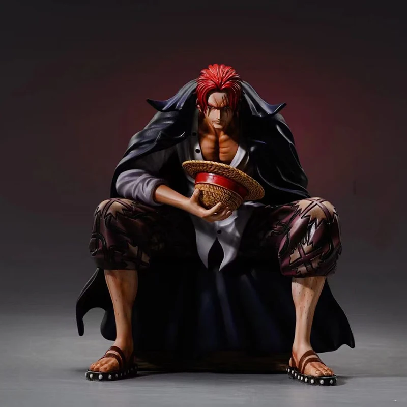  one piece shanks anime figures film red yonko red hair shanks action figure pvc statue thumb200