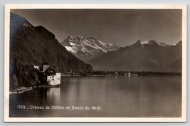 Switzerland Chateau de Chillon et Dents du Midi RPPC Postcard W22 - £7.05 GBP
