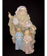 Vintage Home Interior’s Santa &amp; Children “Merry Christmas To All” Resin ... - $20.44