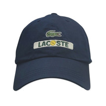 Lacoste Basic Cotton Twill Cap Unisex Adjustable Tennis Hat Sports RK210E54G166 - £57.53 GBP