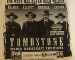 Tombstone Tv Guide Print Ad Kurt Russell Val Kilmer Bill Paxton TPA15 - $5.93
