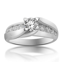 1.00 Carat H-VS2 Natural Round Cut Diamond Engagement Ring 18K White Gold - $2,226.51