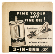 1950 3 In 1 Oil Lubricant Advertisement Machine Supply Vintage Lubricati... - $378.90 MXN