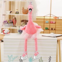 Swan Plush Toy Soft Stuffed Cute Animal Flamingo with Shoes Lovey Dolls For Kids - £15.67 GBP