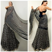 Designer Lehenga Saree, saree for women , Ready blouse, girls Indian sari party  - £69.44 GBP