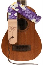 Kala 1.5&quot; Purple Plumeria Ukulele Strap - $26.99