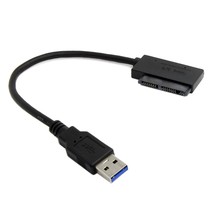 Cablecc USB 3.0 to Micro SATA 7+9 16 Pin 1.8&quot; 90 Degree Angled Hard Disk Driver  - £13.28 GBP