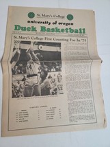 Vintage 1970s Oregon Ducks Game Program UofO Basketball vs St. Mary&#39;s College - $9.59