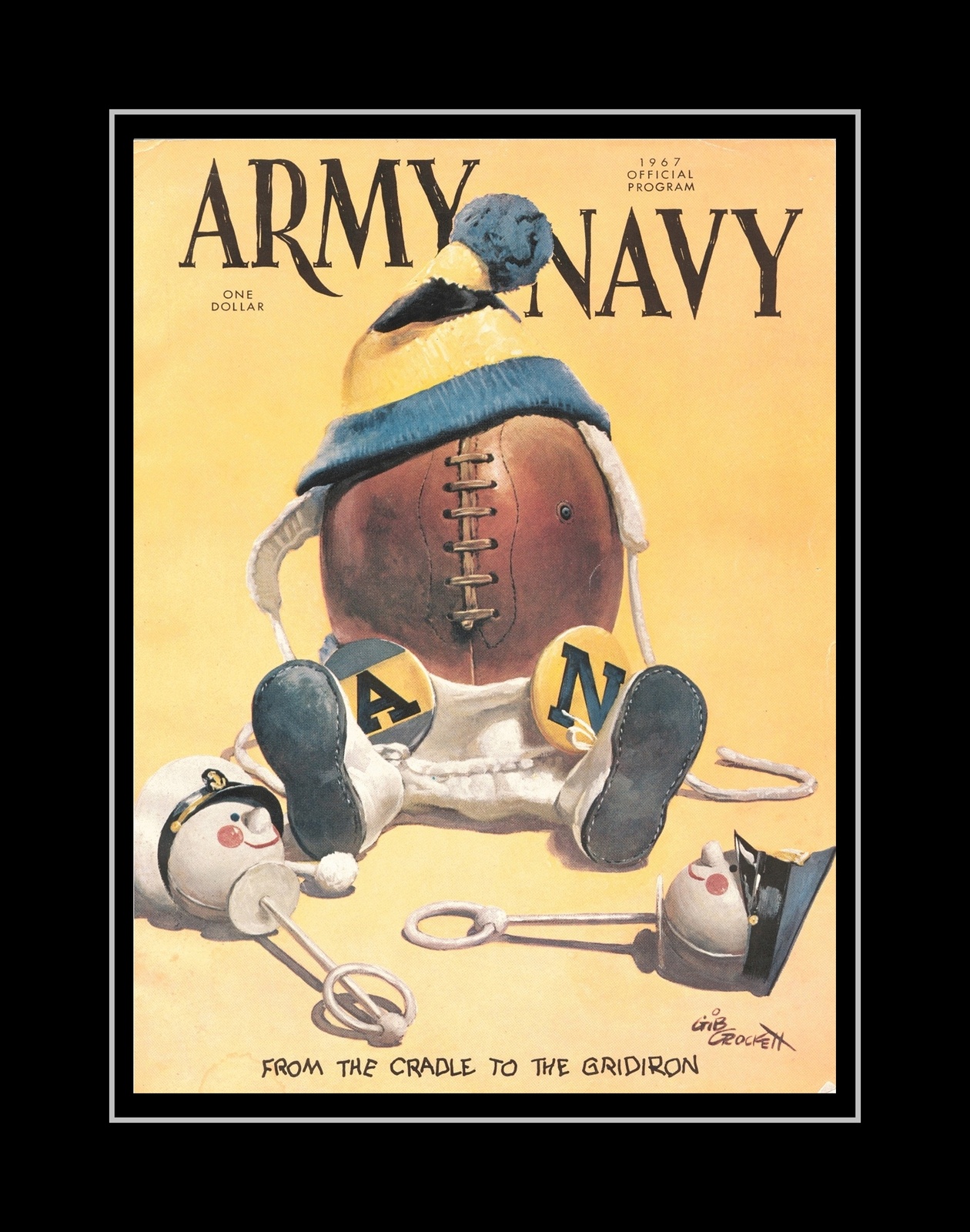 Primary image for 1967 Army Navy Football Program Poster Print, Military Reunion Wall Art Gift