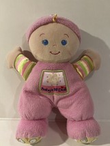 Fisher Price Baby&#39;s 1st First Doll Pink Hat Rattle Lovey Soft Plush Security - £9.49 GBP