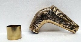 Gold Finish Giraffe Shape Premium Walking Stick Handle Unique Brass Product - £14.66 GBP