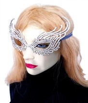 Rhinestone Crystal Mask, Masquerade Costume Fetish Mask, Cosplay Eye Mask - £41.67 GBP