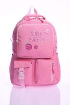 Hkn 9012 Primary School Backpack School Bag Multi Compartment Student Pink - $100.00