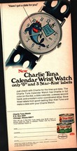 Vintage 1973 star kist charlie tuna Calendar Wrist Watch print ad c6 - £19.21 GBP