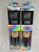 (2) Light 240￼ W ￼e.l.f. Camo CC Creme Color Correcting Medium-Full Foun... - $8.99