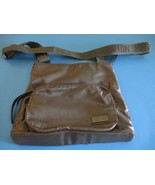KENNETH COLE REACTION PURSE LONG GRAY STRAP ADJUSTABLE METALLIC BROWN? VGUC - $39.32 CAD