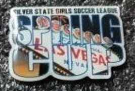 Las Vegas Silver State Girls Soccer League Spring Cup Pin - £3.95 GBP