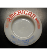 Hazel Atlas Glass Coaster Old American Brand Straight Bourbon Whiskey Mi... - £12.56 GBP