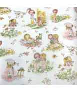 Vintage Fabric Fran Mar Moppets 1970s Eyelet Lace Girl  27 x 47 Lightweight - €33,43 EUR