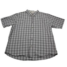 Wrangler Shirt Mens 2XL Gray Check Cowboy Western Casual Plaid Dress But... - $18.69