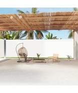  Side Awning Cream Polyester, Steel, Aluminum Large Retractable - $4,742.97 MXN