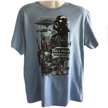 Star Wars Mens Blue Graphic T-Shirt XL Movie Darth Vader Storm Troopers ... - £11.72 GBP