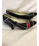 Vintage Black, Red &amp; White d&#39;Rossana by Charna Heels - $106.21 CAD