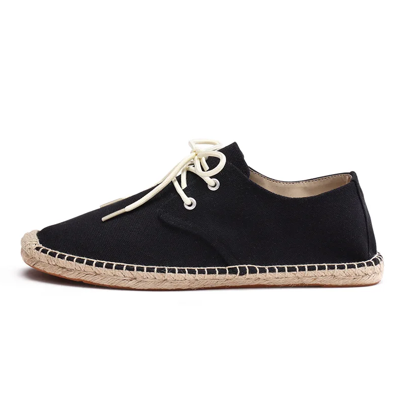 Hemp Wrap Sewing Espadrilles Men Shoes Lace Up Casual Summer Canvas Shoes Specia - £27.24 GBP