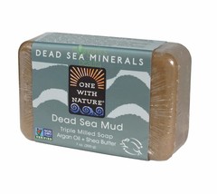 One With Nature Dead Sea Mineral Mud Soap with Argan Oil &amp; Shea Butter 7 oz (Pac - £41.69 GBP