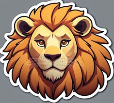 Lion Sticker, Decal, Great for scrapbooking, Zoo animal, Safari animal, Waterpro - £2.35 GBP