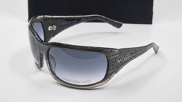 Carmen Marc Valvo Sunglasses Daniella Silver Black Onyx Oversized Frames - $49.49