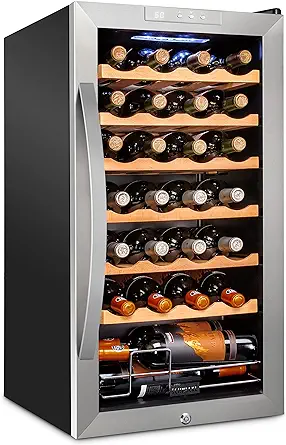28 Bottle Compressor Wine Cooler Refrigerator W/Lock - Large Freestandin... - £478.00 GBP