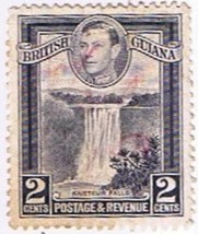 Stamps British Guiana King George VI 2 Cent Value Used - £0.55 GBP