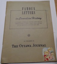 Famous Letters In Canadian History Softcover Publication Ottawa Journal ... - $20.38 CAD