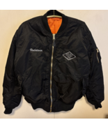Vintage Alpha Industries MA-1 Flight Bomber Jacket Large Black 90s USA 2xl - $108.90