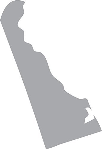Picniva silver Delaware DE map removable Vinyl Wall Decal Home Dicor 3 i... - $3.91