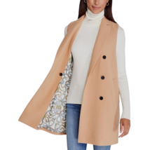 NWOT Womens Size Medium J. McLaughlin Camel Solid Nova Vest Jacket with Pockets - £50.22 GBP