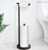 Toilet Paper Holder Stand Oil Rubbed Bronze Free Standing Toilet Paper Holder Wi - £22.31 GBP