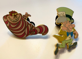 Disney - Cheshire Cat And Mad Hatter - Alice In Wonderland - Pin Set Of 2 - £11.21 GBP