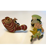 Disney - CHESHIRE CAT and MAD HATTER - Alice in Wonderland - Pin Set of 2 - $20.79 CAD