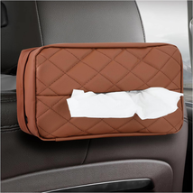 Car Tissue Holder, Leather Car Tissues Box Backseat Organizer, Car Acces... - $17.58