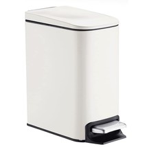Small Bathroom Trash Can With Lid Soft Close 1.6 Gal Stainless Steel Sli... - $61.99