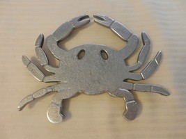 Silver Metal Hermit Crab Trivet or Wall Hanging 4 Metal Feet 7.75&quot; x 6.2... - £21.87 GBP